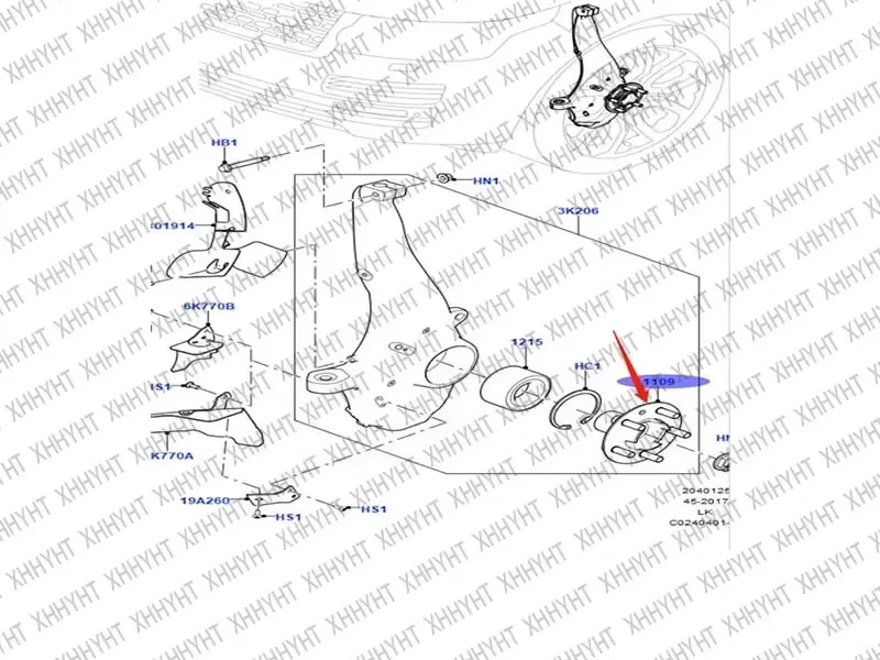 랜드로버 레인지로버 L405 및 스포츠 L494 모델용 휠 허브 LR081538 LR038379